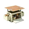 Caja de almacenamiento para camping, almacenamiento para maletero de coche, gran capacidad, caja extragrande con mesa integrada, multifuncional, caja plegable para exteriores