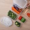 Caja de almacenamiento para refrigerador de casa, caja de plástico de gran capacidad para mantener la frescura, caja sellada rectangular, caja de almacenamiento para albóndigas de comida de cocina