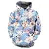 Sudadera con capucha impresa en 3D para sesión de fotos especial de dibujos animados, suéter casual para hombres y mujeres, cosplay, artículo periférico de anime