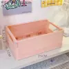 Caja de Almacenamiento Plegable para Escritorio de Dormitorio Estudiantil Cesta de Almacenamiento para Cosméticos Femeninos Papelería Colocación Plástico Cesta Pequeña
