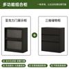 Estantería de Estilo Medieval, Estante de Almacenamiento de Pared a Techo, Gabinete de Rejilla Negra para Sala de Estar, Gabinete de Almacenamiento, Estantería Combinada para Ventana de Mirador
