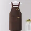 Delantal impermeable y a prueba de aceite, delantal de cocina nuevo y elegante para uso doméstico, uniforme de trabajo, resistente a las manchas, adecuado para restaurantes, ropa de trabajo unisex