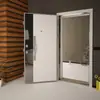 Puerta turca, puerta de panel de madera con frente de MDF y parte trasera de acero, puerta rusa, puerta de hierro de entrada, puerta de entrada de villa