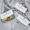 Pendientes Franceses Retro de Perla con Forma de Corazón, Juego de Seis Pares, Pendientes Femeninos al por Mayor, Más Vendidos Transfronterizos Europeos y Americanos