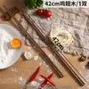 Palillos de Madera para Alitas de Pollo Extra Largos, Sin Pintar ni Encerar, Resistentes al Aceite y a Altas Temperaturas, Específicos para Cocina para Freír, Palillos de Madera Maciza para Hogar para Olla Caliente
