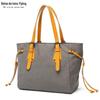 Bolsa casual das mulheres bolsa impermeável bolsa diagonal de lona com primeira camada de couro de cor sólida saco de ombro transbordamento fornecimento de fábrica