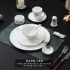 Juego de Vajilla de Porcelana de Hueso de Gama Alta Estilo Chino Paisaje Set para Hotel Restaurante Mapa de Montaña Plateada Río Juego de Mesa Plato de Hueso Plato Redondo Juego Completo