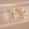 Estilo Europeo y Americano Pulsera de Cristal de Vidrio Zircón Corazón Mariposa Calabaza con Cuentas Moda de Lujo Ligero Transfronteriza Joyería de Alta Gama
