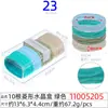 Cuerda para el pelo grande de rombo de 5 cm, anillo para el pelo, cuerda para el pelo de alto nivel, caja transparente de cristal rectangular para mujer, 20 cuerdas para la cabeza
