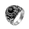 Anillo de Acero Inoxidable Europeo y Americano Águila Diamante Multicolor Acero de Titanio Vintage Privado Americano