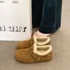 Zapatos esponjosos estilo Birkenstock para mujer, nuevos arrivals invierno 2026, zapatos totalmente cerrados de pelo, slip-on de suela gruesa, zapatos cálidos de algodón