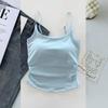 Camisola feminina Explosions Pure Sweet and Spicy com bojo plissado, uso interno e externo, design Sense Slim-fit, linda parte traseira