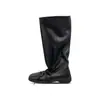 Botas Retrô Western Largas para Mulheres 2026 Outono/Inverno Novas Bico Quadrado Planas Casuais Moda Versátil Franzidas Botas de Ballet