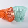 Cubo de basura redondo hueco de plástico de bajo costo para el hogar, sin tapa, para cocina, baño, oficina, papelera de reciclaje con fugas