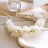 Diadema de Encaje de Malla Tridimensional Super Hada Mori Jazmín Primavera y Verano Esponjosa Parte Superior Alta del Cráneo Diadema Lateral Ancho Joyería para el Cabello