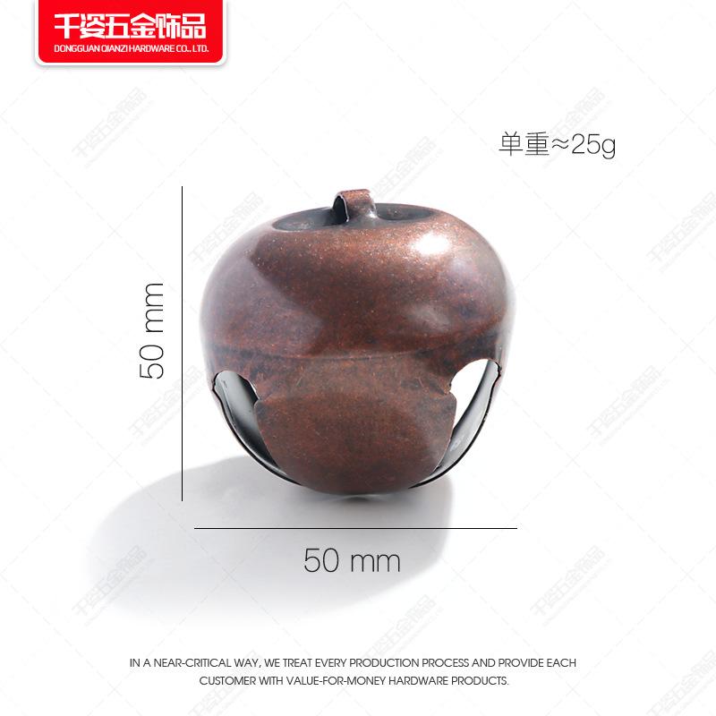 50mm红古铜十字铃17