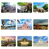 Imán de Nevera de Vidrio Paisaje de Xishuangbanna Jardín de la Nacionalidad Dai Plaza de Salpicaduras de Agua Salón Antiguo Estilo Dai Souvenir Turístico Magnético