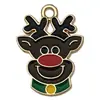 Conjunto de 30 Acessórios de Esmalte de Natal para DIY: Papai Noel, Boneco de Neve, Sino, Rena, Pingentes de Pulseira, Chaveiros