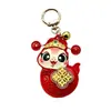 Pingente de ouro que traz boa sorte e riqueza, chaveiro com pingente de bolsa banhado a ouro rotativo, brinde para evento corporativo