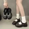 Calzado de Primavera y Otoño Punta Redonda Cuadros Hebilla Encaje Suave Adorno Floral Cita Zapatos de Suela Gruesa Planos Mujer 2026 Moño
