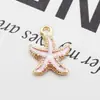 Concha de Caracol Goteando Petróleo Transfronterizo Estrella de Mar Concha Marina Accesorios para Joyería DIY Pulsera Pendientes Aleación Colgante Pequeño