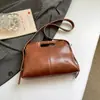 Bolso de Mano de Cuero Aceitoso de Alta Gama Transfronterizo para Mujer, Nuevo Bolso de Hombro de Moda 2026, Bolso Cruzado Casual para el Trabajo Diario para Mujer