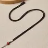 Cordão de Pingente Vermelho com Contas, Cordão de Colar Ajustável, Fio Grosso Elástico