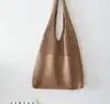 Bolso de Hombro Tejido para Viajes de Vacaciones, Bolso de Mano Retro de Malla Hueca, Bolso Simple Tejido