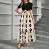 Vestido de Moda y Elegante con Estampado Floral de Cintura Alta para Mujer Europeo y Americano Transfronterizo de AliExpress