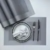 Jogo Americano Ocidental de PVC Transfronteiriço Hotel Teslin Almofada de Isolamento Térmico Porta-copos de Estrutura Única Casa Antiderrapante Almofada Jacquard Tecida de Estrutura Dupla