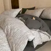 Conjunto de quatro peças de algodão escovado estilo vintage com pequenas estampas florais para outono e inverno, conjunto de três peças de cama 100% algodão 1,5m 1,8m
