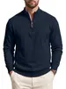 Amazon cross-border roupas masculinas outono e inverno padrão diamante meio zíper gola alta suéter tamanho europeu manga longa moletom casual americano