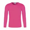 Camiseta Deportiva de Secado Rápido de Manga Larga con Logo Impreso Ropa de Trabajo Cuello Redondo Camisa Publicitaria Ropa para Correr Maratón con Personajes Impresos Personalizados