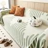 Manta para Sofá de Chenille com Padrões Geométricos Simples Estilo Ins, Respirável e Antiderrapante para o Verão, Removível e Lavável, Adequada para Todas as Estações