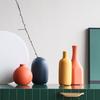 Color Morandi Estilo Nórdico Creativo ins Jarrón de Cerámica para Flores Secas Sala de Estar Arreglo Floral Adornos Decorativos Modernos Simples