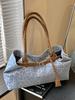 Bolsa de Ombro Grande com Estampa de Leopardo para Mulheres 2025 Outono Nova Versátil Elegante Bolsa Tote Feminina com Bolsa de Mão Estilosa