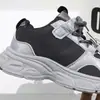 Tamanhos 26-37, cabedal de couro, feito à máquina, tênis esportivos infantis de tamanho médio a grande, tênis infantis de malha, tênis casuais unissex estilo "dad shoes", modelo 6625