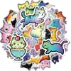Compra Directa Transfronteriza de 50 Pegatinas Lindas de Gato de Color Degradado, Pegatinas Decorativas Impermeables para Fundas de Teléfono, Cuadernos y Equipaje