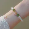 Pulseira de Sereia Estilo Oceano Super Fada, Pérola Imitação Azul Marinho, Pulseira de Casal Levemente Luxuosa e Exquisite para o Dia dos Namorados Chinês