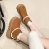 Botas de nieve de suela gruesa para mujer que aumentan la altura, Botas estilo Martin Birkenstock, Nueva colección de invierno 2026, Forradas de polar, cálidas, Botines cortos y Zapatos de algodón extragrandes