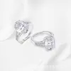 Anillo de Zirconia Tipo Huevo de Paloma Inspirado en Celebridades para Mujer, Anillo de Moda Popular Transfronterizo, En Stock del Fabricante
