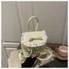 Bolso Multiusos para Mujer 2025 Nuevo Otoño e Invierno Estilo Ballet Bolso Cubo Encaje con Lazo Mini Mochila para Niña Exportación
