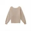 Novo Top de Tricô Coreano Outono, Ombro a Ombro/Um Ombro, para Mulheres, Emagrecedor, Versátil, Elegante