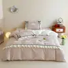 Roupa de Cama Divertida Infantil Algodão de Fibra Longa Escovado Conjunto de Três ou Quatro Peças Outono e Inverno Quente Conjunto 100% Algodão Roupa de Cama 1,2m Não Esfria na Pele