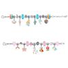Pulseira de Cristal Colorida de Desenho Animado Unicórnio do Oceano Joias com Contas DIY Pingente Menina com Contas Presente Infantil
