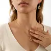 Pendientes de aro con forma de corazón de diamantes de imitación creativos, superventas transfronterizos europeos y americanos, conjunto de joyería elegante y favorecedor