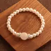Pulsera de Cuentas de Concha de Cristal Rosa Natural Pulsera de Estrella Diseño Nicho de Lujo Ligero para Mujer Estilo Popular de Douyin de Alta Gama