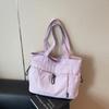 Bolso Tote Grande para Mujer 2025 Nueva Moda Bolso de Hombro Versátil de Tela con Gran Capacidad para Ir a Clase