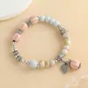 Pulseira de Cerâmica Estilo Dopamina para Mulheres, Luxo Acessível, High-End, Pulseira de Contas com Libélula Artesanal Estilo Chinês, Presente para Estudante