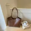 Bolsa Tote Elegante para o Trabalho Feminina, Nova Coleção Outono 2026 Vintage Maillard Bolsa de Ombro, Bolsa de Mão de Grande Capacidade
